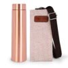 Plain Copper Water Bottle 25.4oz/750ml with Juco Bag - Handcrafted 100% Pure Copper Vessel for Drinking Reusable & BPA Free Leak-Proof Bottle Healing Benefit for Travel, Office, Sports